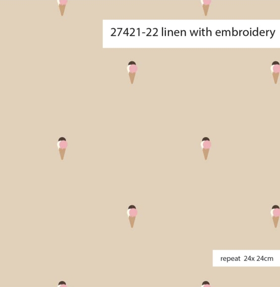 27421-22 ''Tiny Icecream'' Embroidery