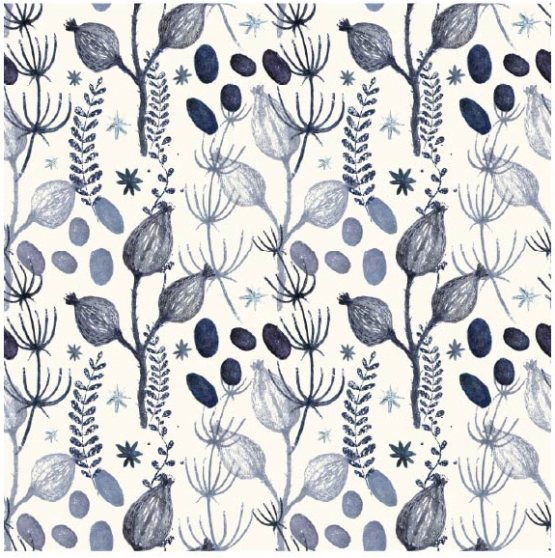 27413-09LI ''Sober Floral'' print