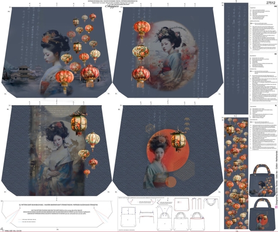 27512 ''Oriental'' Bag Panel