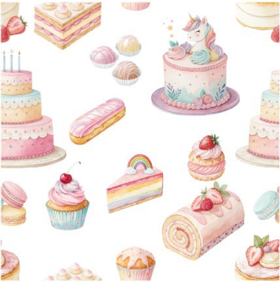 27218-02TR ''Cake Time'' print