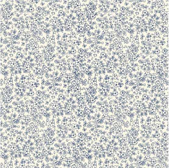 27140-02PL ''Delft Blue Flower Field'' print