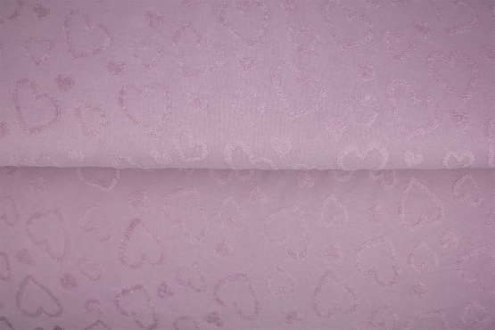 19753-120 ''old Lilac'' Jaquard Hearts