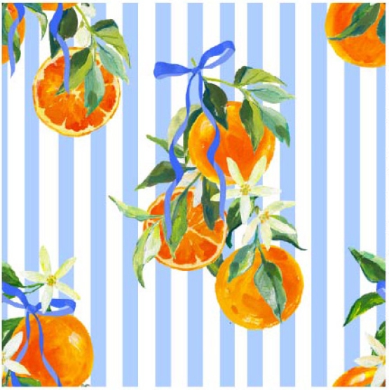 27554-09 ''Pretty Oranges'' print