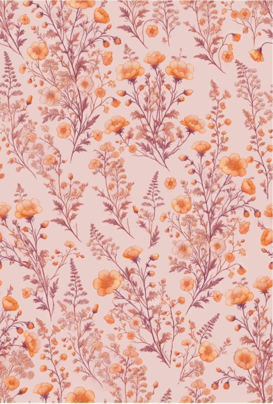 27617-12PL ''Floral Heath'' print