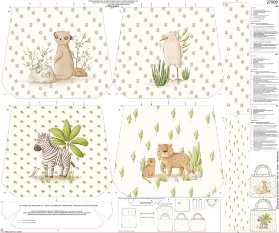 27509 ''Cute Safari'' Bag Panel