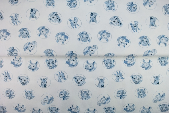 26346-02TR ''Blue Peek-a-boo'' print