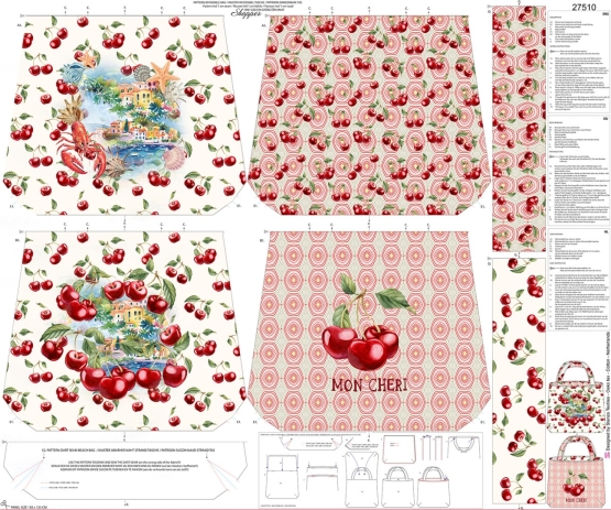 27510 ''Cherry Beach'' Bag Panel