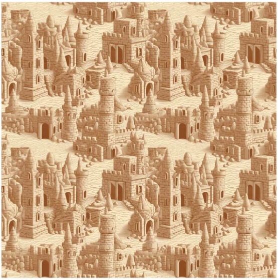 27213-22TR ''Sandcastles'' print