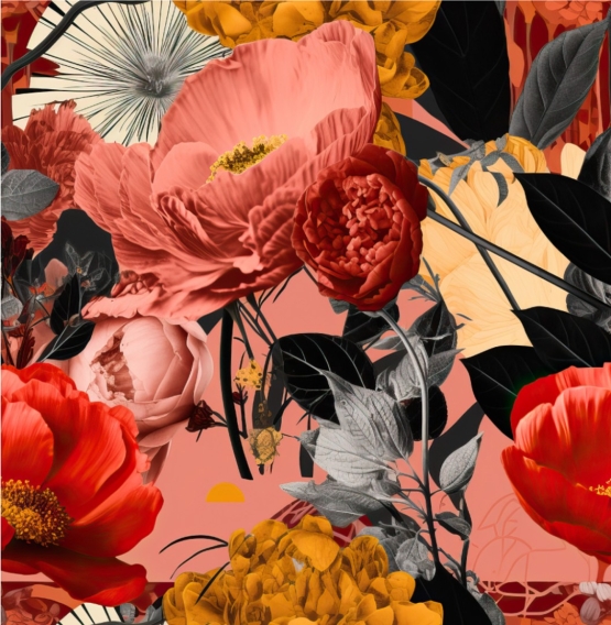 27926-12TR ''Bold Botanical'' print