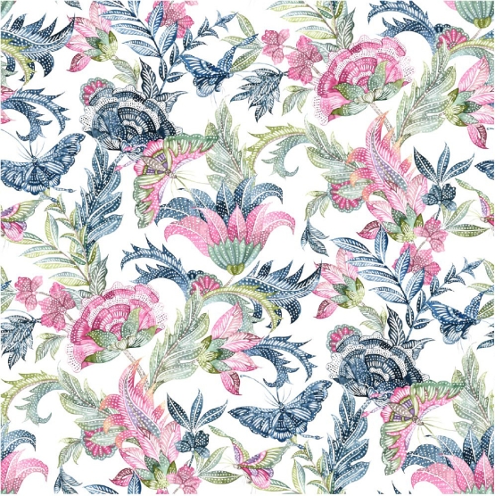 27180-02SE ''Floral paisley'' print