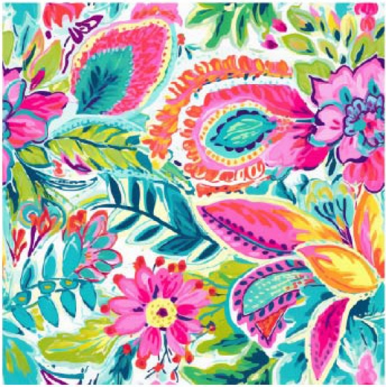 27243-12TR ''Flashy Flowers'' print