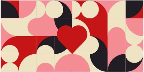 27802-12VE ''Heartistic'' print