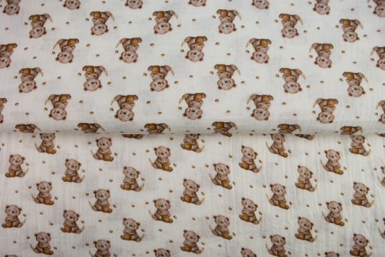 26131-02HD ''Honey Bear'' Mousseline print