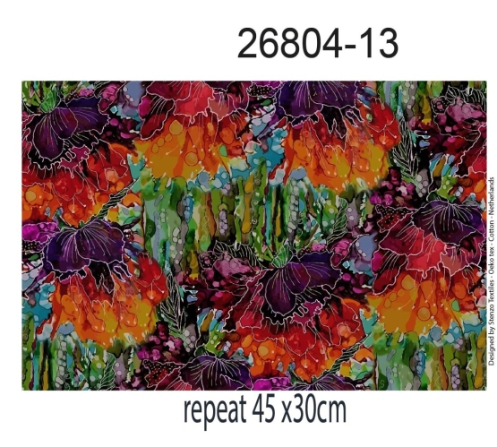 26804-13VI “Luminous Jungle” Viscose-jersey print