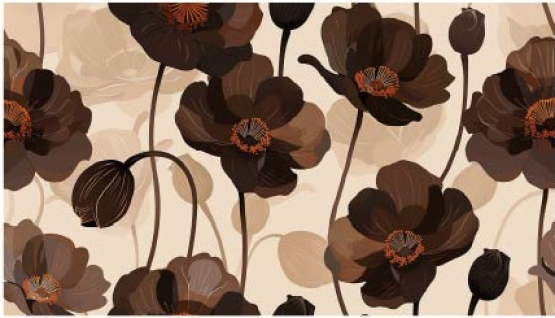 27852-22VW ''Dark Flower'' print