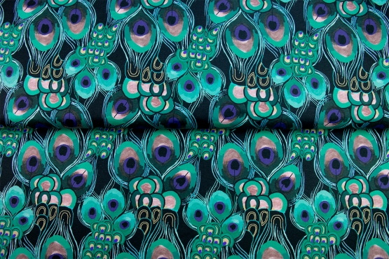 26913-93 ''Peacock leaves'' print