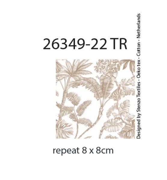 26349-22TR ''Palms in Beige'' print