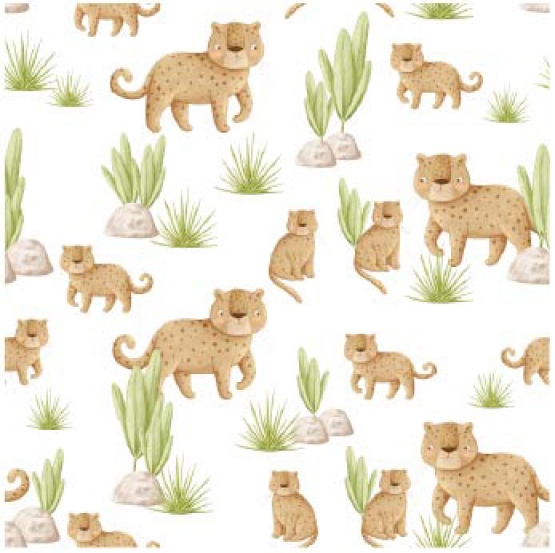 27254-02TR ''Leopard Family'' print