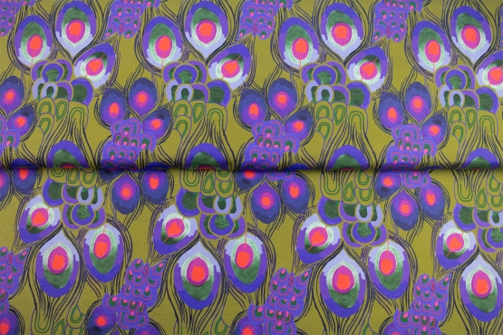 26913-08 ''Peacock leaves'' print