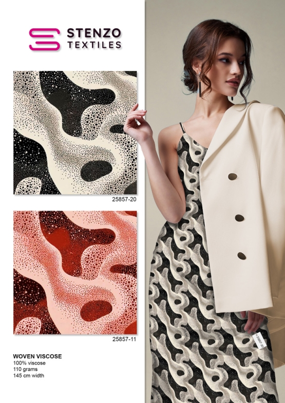 25857-20WV  "elastic shapes " woven viscose