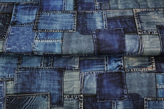 25936-09FT ''Denim patches'' French Terry