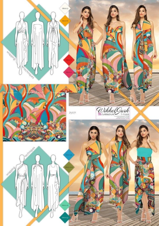 25071 ''Tropical Treat'' Wrap-Around Dress Panel