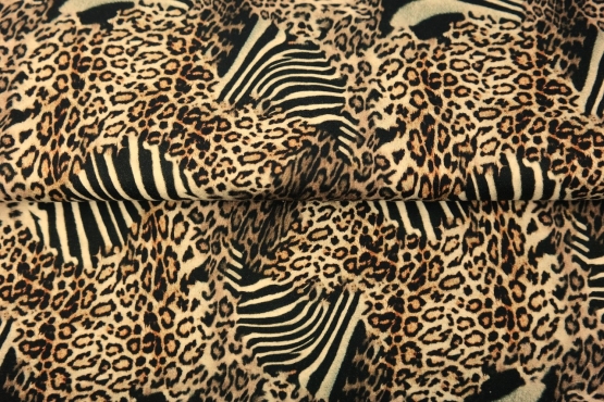 25828-22 ''Leo + Zebra'' Viscose-jersey print