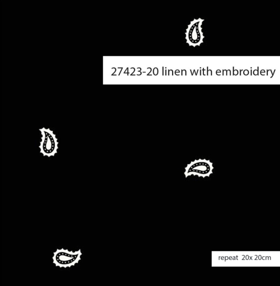 27423-20 ''Tiny Paisley'' Embroidery
