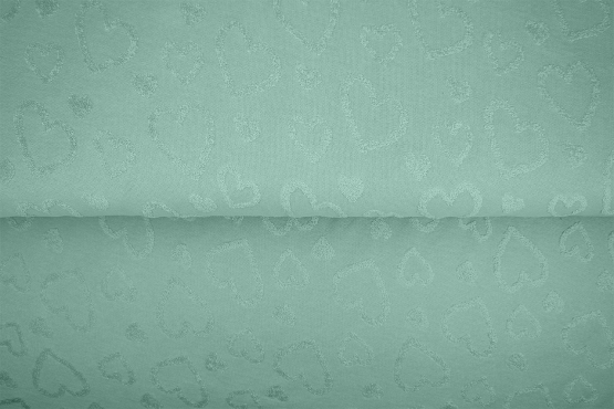 19753-109 ''Vintage blue'' Jaquard Hearts