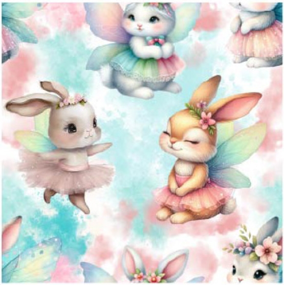 27228-09TR ''Pastel Bunnies'' print