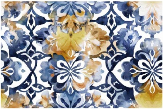 27853-15VW ''Floral Kaleidoscope'' print