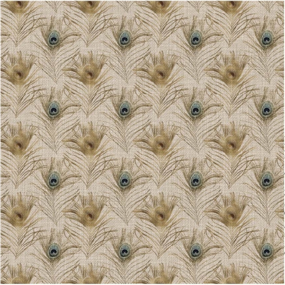 27850-22VW ''Linen Peacock'' print