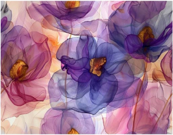 27800-14VE ''Floral Aquarel'' print