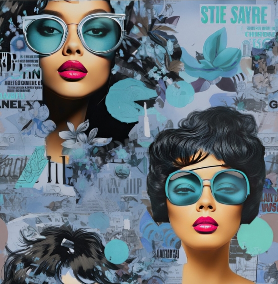 27932-09TR ''Lovely Ladies'' print