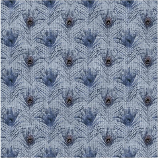 27850-09VW ''Linen Peacock'' print