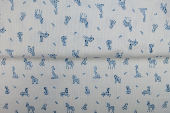 26345-02 ''Blue Baby Zoo'' print